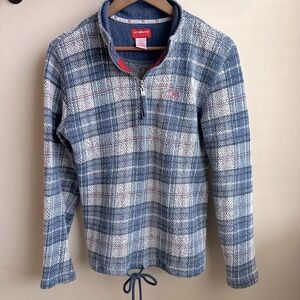 Vintage USA Plaid Quarter Zip Pullover
